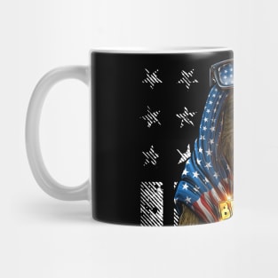 Bearica America Flag Patriotic Grizzly Bear Mug